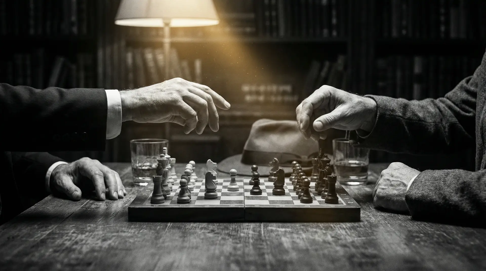 俏房客 艺术探索系列 - 非线性叙事，棋盘上的对弈象征命运的交错
